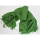PL152 Gorgeous Green Color  Handmade Pashmina/Silk Shawl Wrap Made in Nepal